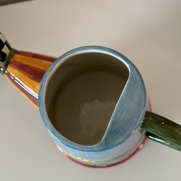 Debbie Mumm tea pot hand painted watering can - Picture 4 of 10